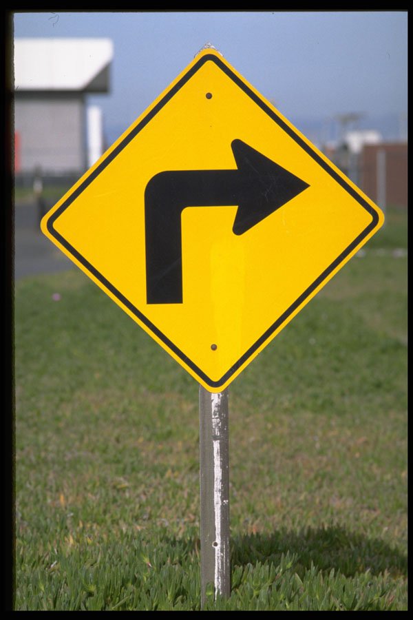 363011 Right Turn Arrow A4 Photo Print