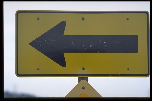 363014 Left Arrow A4 Photo Print