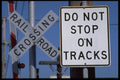 363020 Do Not Stop On Tracks Railroad Crossing A4 Photo Print