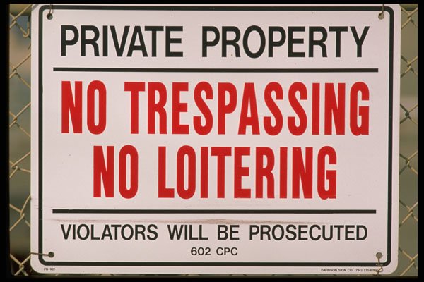 363026 Private Property, No Trespassing, No Loitering... A4 Photo Print