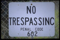 363027 No Trespassing A4 Photo Print