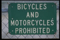 363028 Bicycles And Motorcycles Prohibited A4 Photo Print