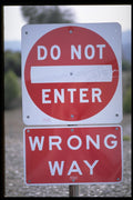 363030 Do Not Enter wrong Way A4 Photo Print