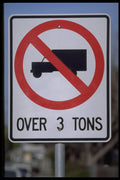 363033 No Trucks (symbol) Over 3 Tons A4 Photo Print
