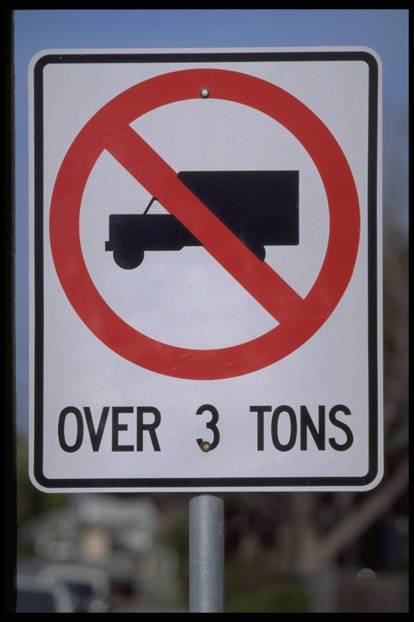 363033 No Trucks (symbol) Over 3 Tons A4 Photo Print