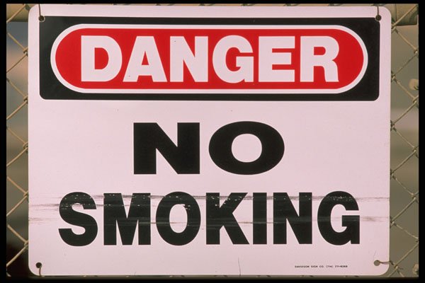 363035 DANGER, No Smoking A4 Photo Print