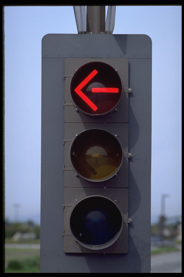363042 Red (left Arrow) Traffic Light A4 Photo Print