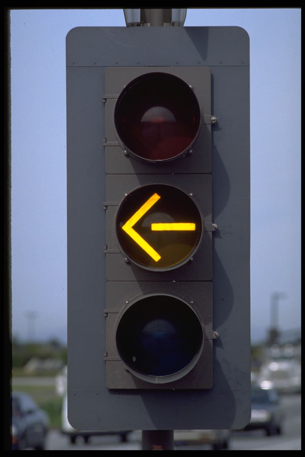 363043 Yellow (left Arrow) Traffic Light A4 Photo Print