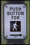 363045 Push Button For Pedestrian Crossing (symbol) Right A4 Photo Print