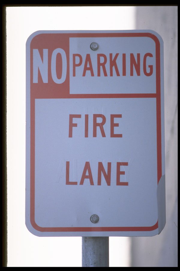 363071 No Parking, Fire Lane A4 Photo Print