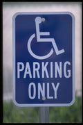 363074 Handicapped Parking Only A4 Photo Print