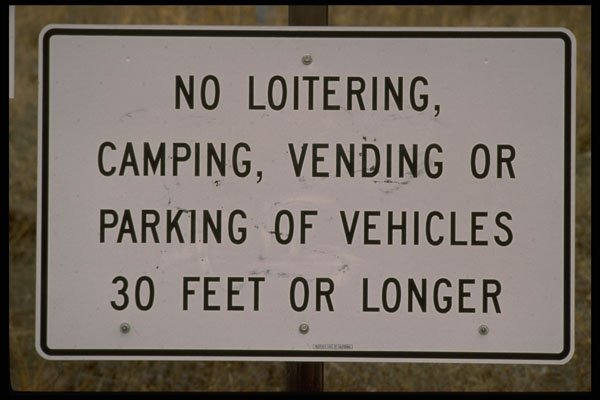 363078 No Loitering, Camping, Vending Or Parking Of Vehicles... A4 Photo Print