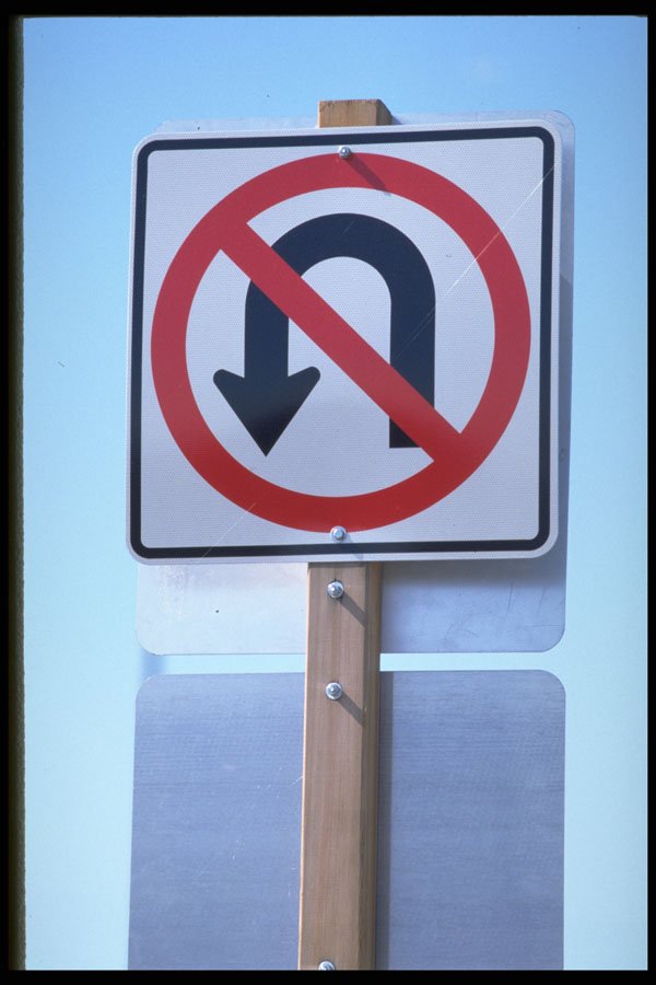 363093 No U turn (symbol) A4 Photo Print