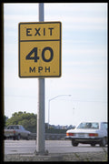 363094 Exit (freeway) 40mph A4 Photo Print
