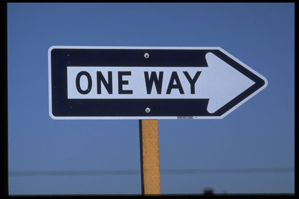 363098 One Way (right) A4 Photo Print