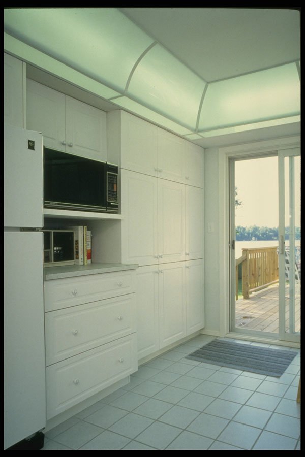 364016 White Light Cabinet Wall A4 Photo Print
