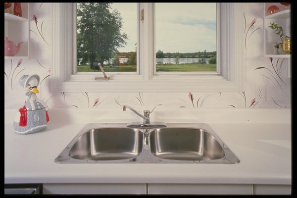 364031 Stainless Steel Sink View A4 Photo Print