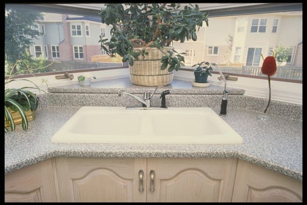 364079 Illuminated Corner Sink A4 Photo Print