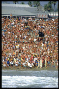 365008 Huntington Beach, California Summer Crowd A4 Photo Print