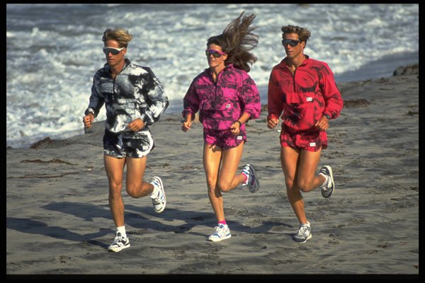 365012 Jogging On The Beach In California A4 Photo Print