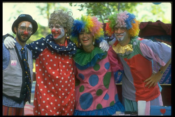 365022 Just A Bunch Of Happy Clowns A4 Photo Print