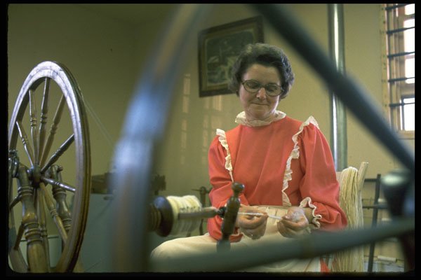 365062 Acadian Museum At Cheticamp, Spinning Lessons, Nova Scotia A4 Photo Print