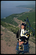 365063 Highland Piper In Nova Scotian Tartan A4 Photo Print