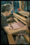 365075 Mrs LaForte Weaving On Her Loom, Nova Scotia A4 Photo Print