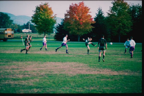 365081 Soccer In The Fall A4 Photo Print