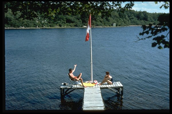 365086 Relaxing On The Lake A4 Photo Print