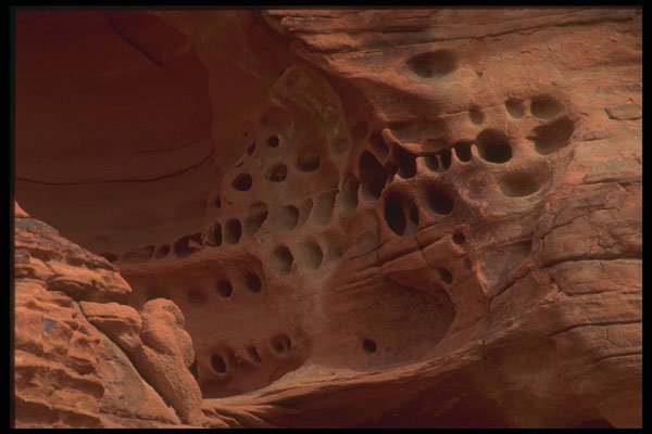366094 Weathered Holes In Sandstone A4 Photo Print