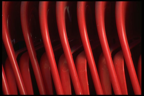 367093 Red Chairs A4 Photo Print