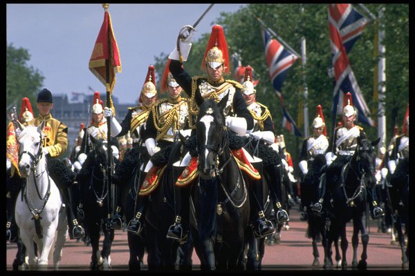 368027 Blues And Royals Mounted Cavalry A4 Photo Print