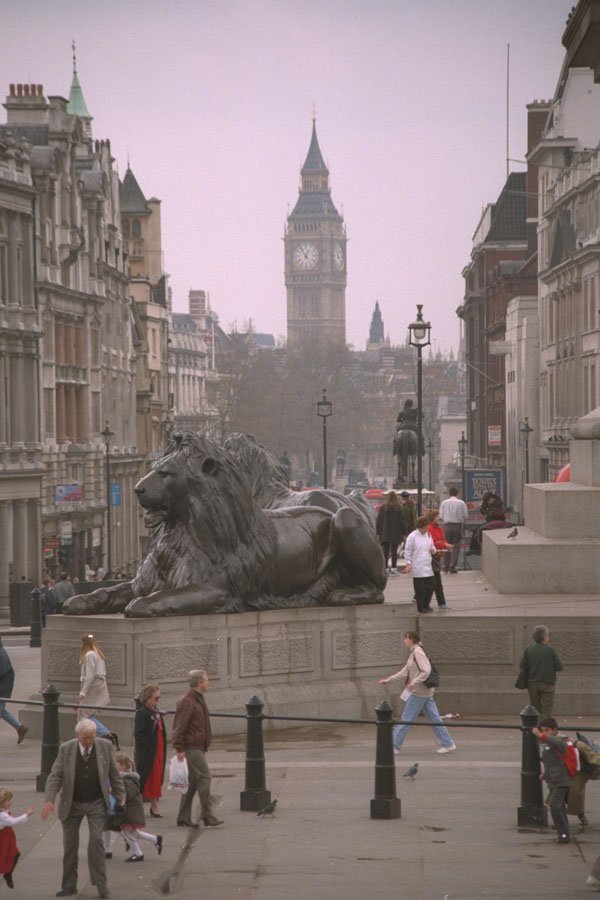 368058 Trafalgar Square, With Big Ben A4 Photo Print