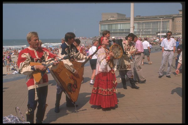369010 Folkloric Group On The Promenade, Oostende A4 Photo Print