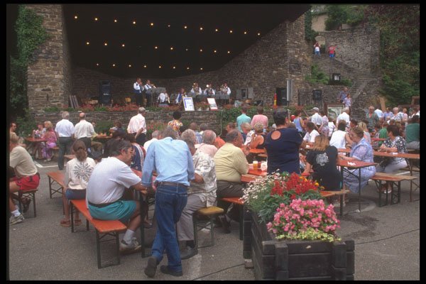 369045 Terrasse At Grande Place, Clervaux A4 Photo Print