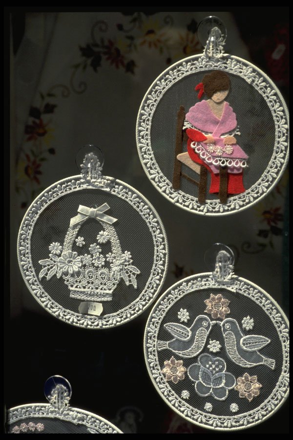 369065 Display Of Lace Goods, Belgium A4 Photo Print