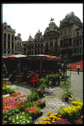 369075 Daily Flower Market In Main Square, Brussels, Belgium A4 Photo Print