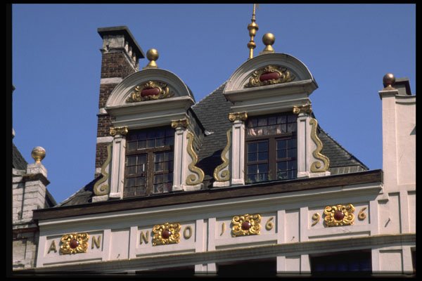 369079 Ornate 17th Century Facade, Brussels, Belgium A4 Photo Print