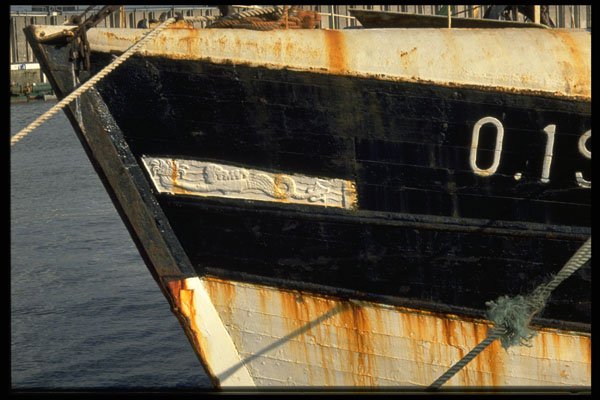369088 Bow Of A Small Fishing Boat, Belgium A4 Photo Print