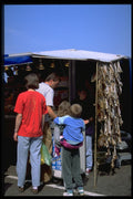 369093 Holiday makers Buying Seafood, Oostende, Belgium A4 Photo Print
