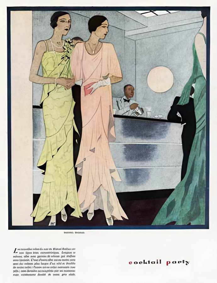 37 Cocktail Party Vintage Advert A4 Photo Print
