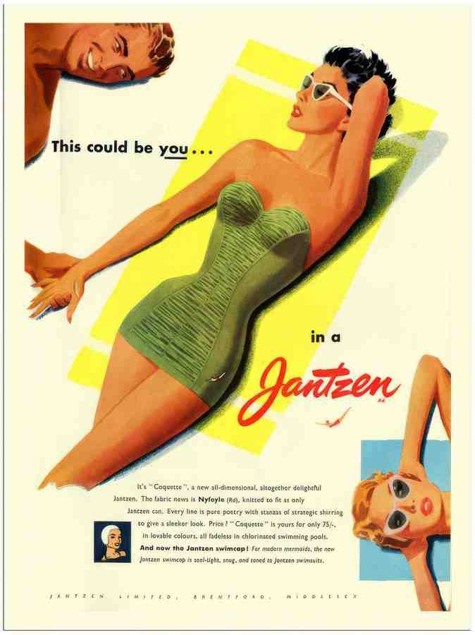 37 jantzen vintage swimwear advert 2 Vintage Advert A4 Photo Print