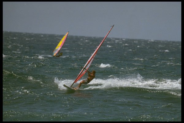 370002 Two Windsurfers A4 Photo Print