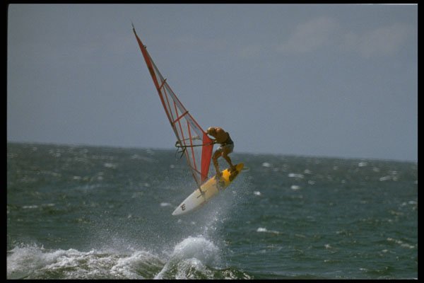 370003 Windsurfer Completing Flip Off Wave A4 Photo Print