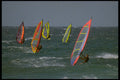 370008 Multiple Windsurfers Tacking A4 Photo Print