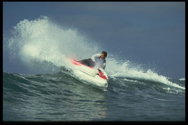 370032 Jet Ski Waveriding Cutback, Solona Beach, California A4 Photo Print
