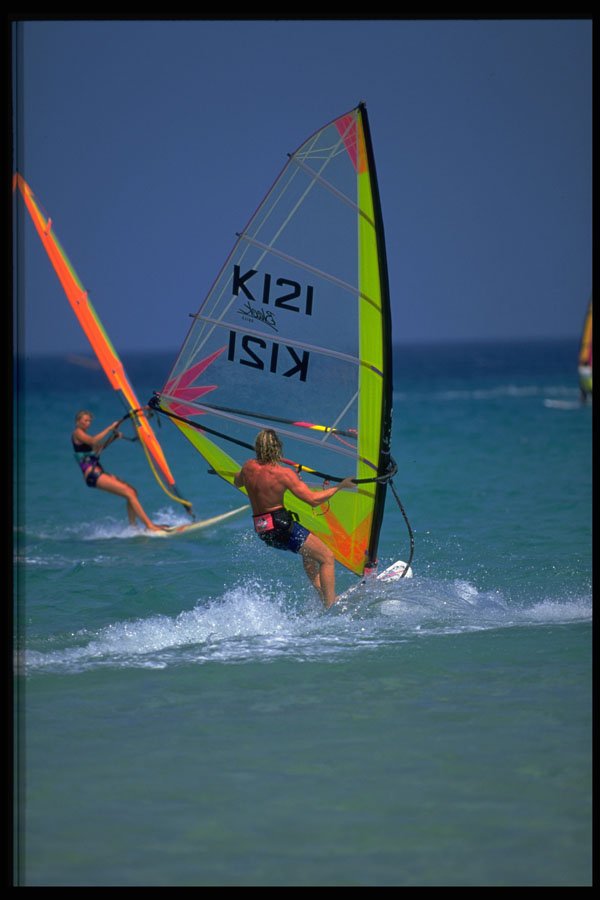 370055 Windsurfing, Canary Islands A4 Photo Print