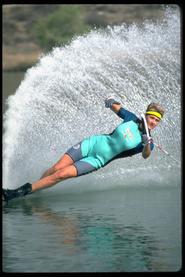 370072 Early Morning Spray By Pro Woman Skier A4 Photo Print