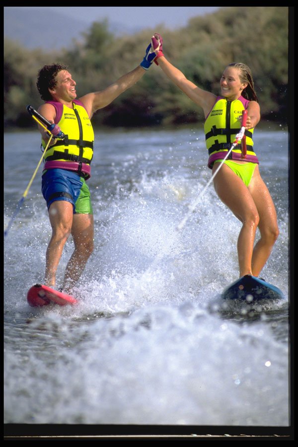 370096 High Five On Skurfers A4 Photo Print